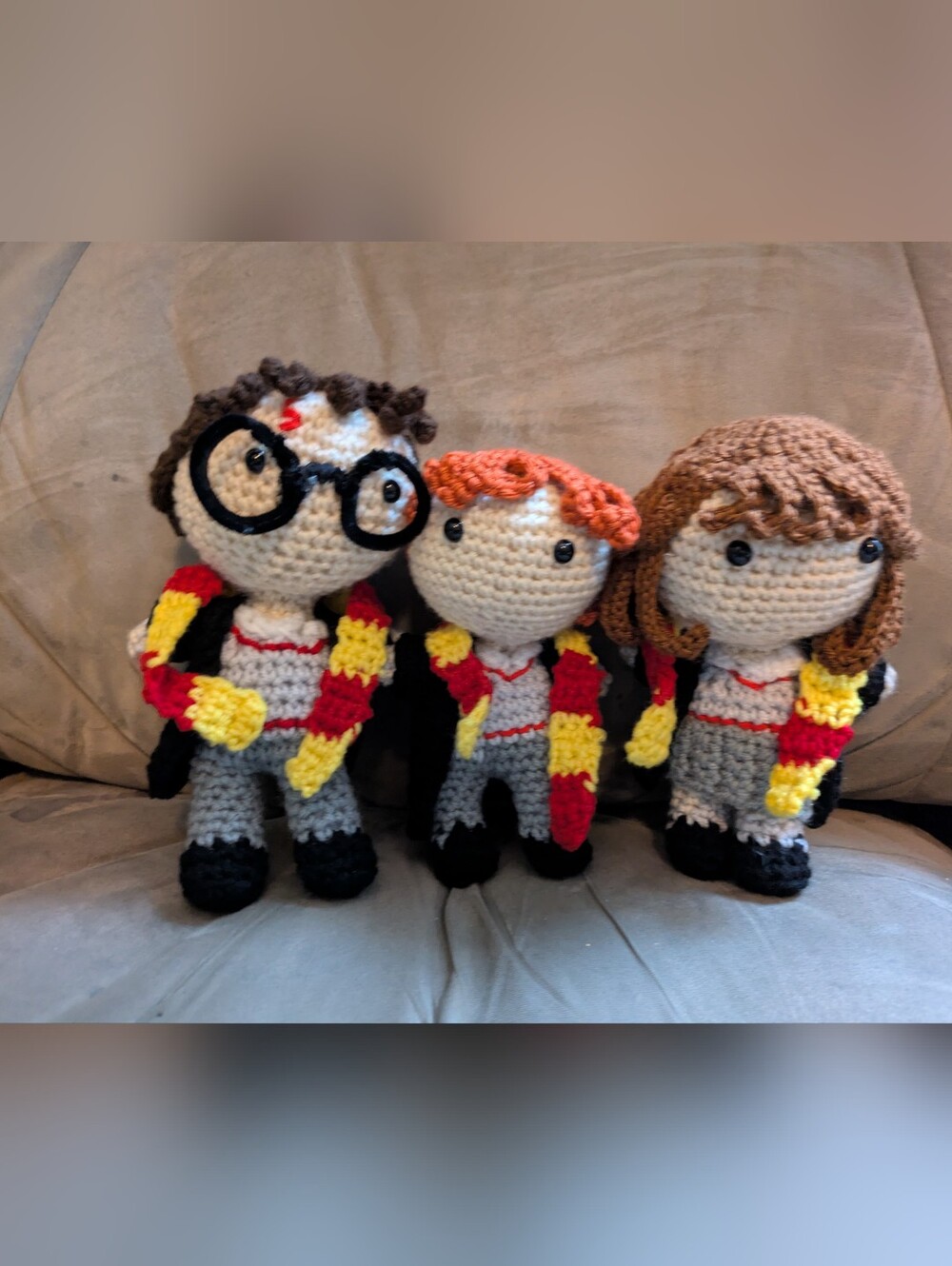 Handmade Crochet Wizard Dolls - All 3